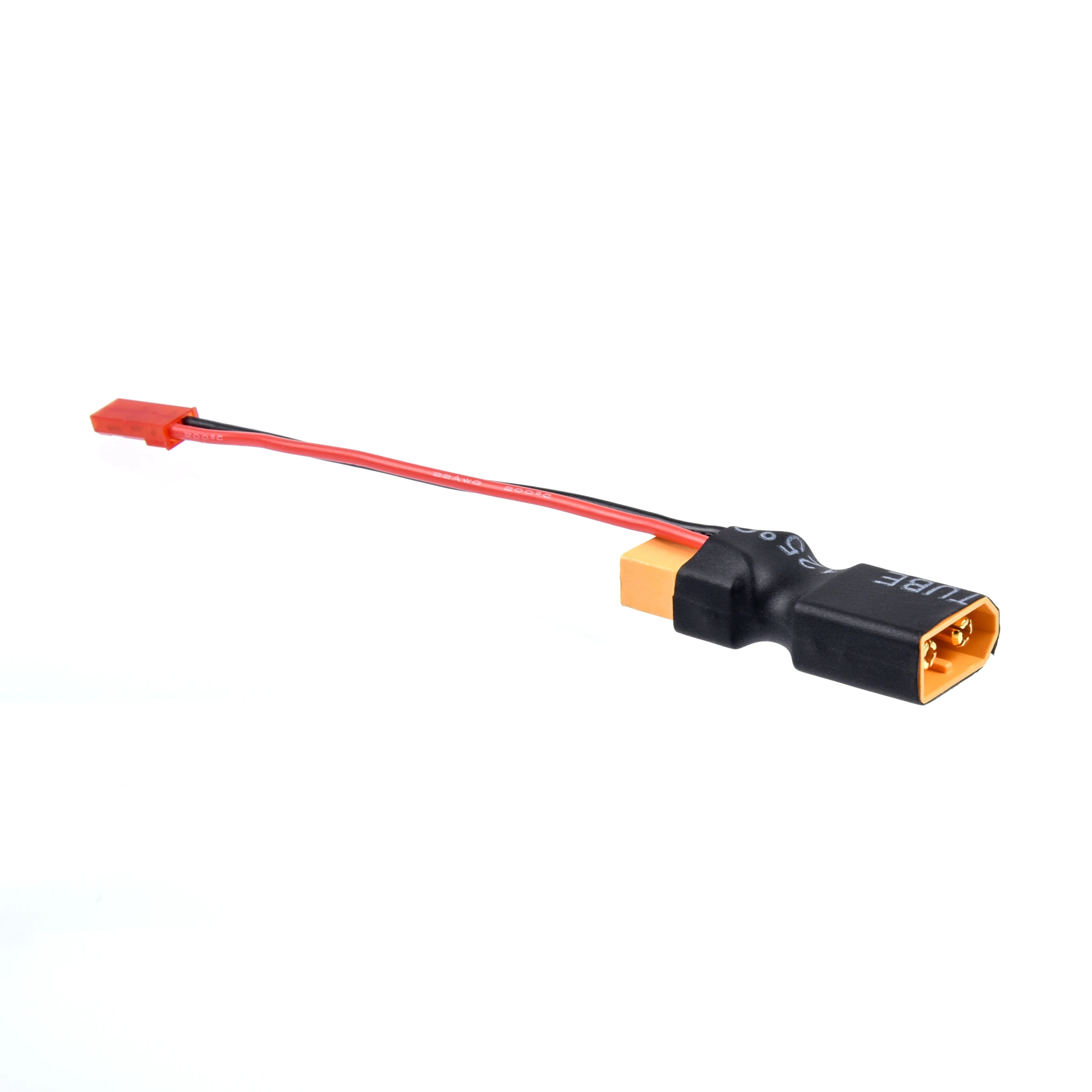 Adaptateur XT60 mâle vers JST avec câbles, conçu pour connecter des batteries en parallèle sur un drone FPV.