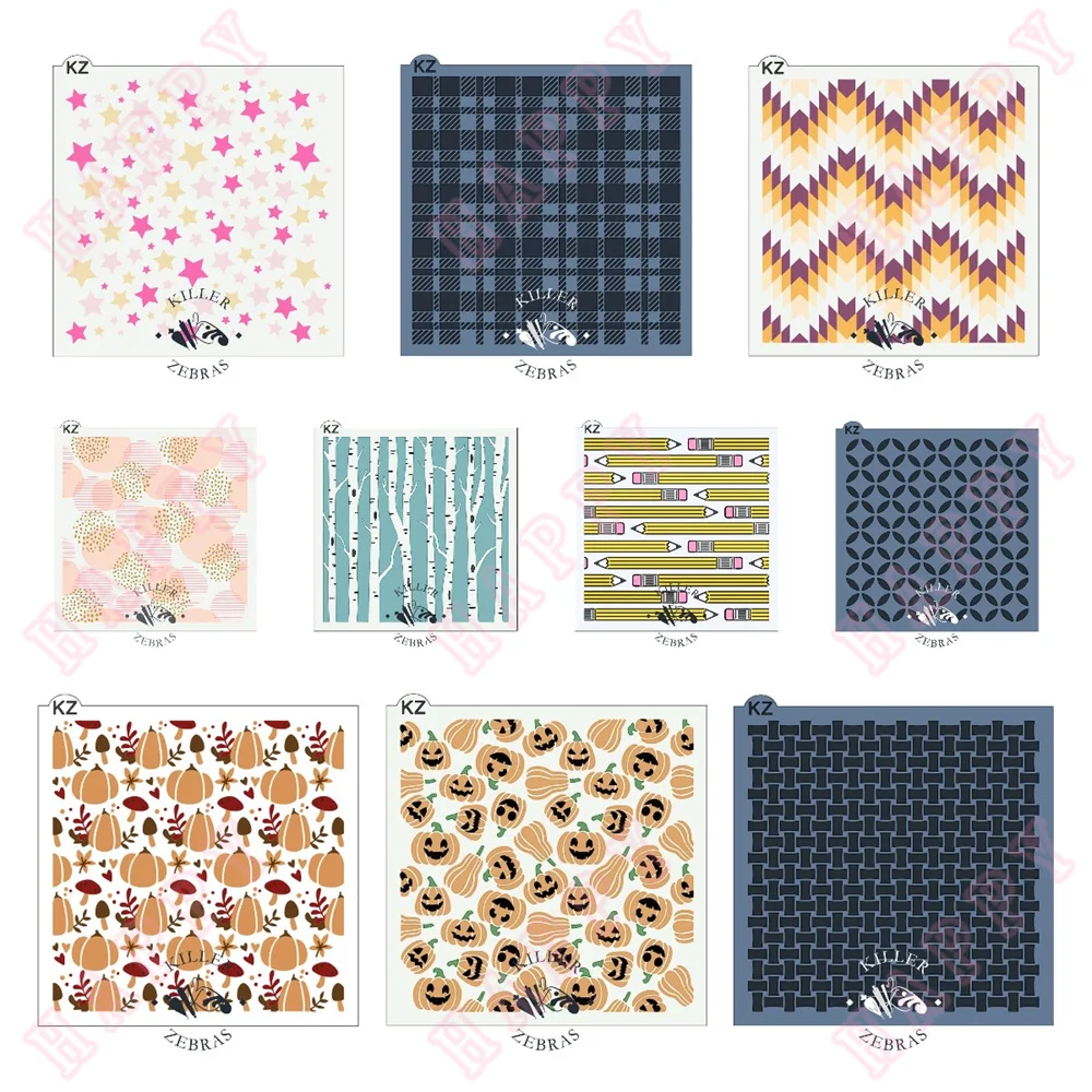 

Pencil Circle Wave Pattern Plastic Stencils Diary Scrapbook Paper Photo Album Decoration Craft Engraving Make Embossing Template