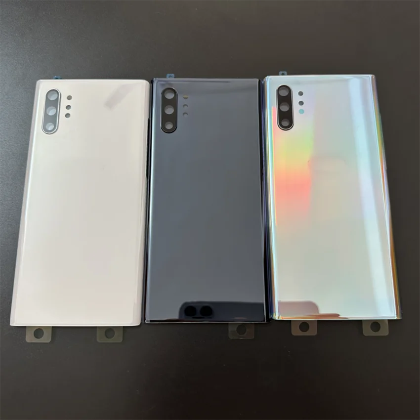 Фото Высококачественное заднее стекло для Samsung Galaxy Note 10 N970F / Note 10 Plus N975F, крышка аккумулятора, задняя крышка корпуса, запасная часть с логотипом №2