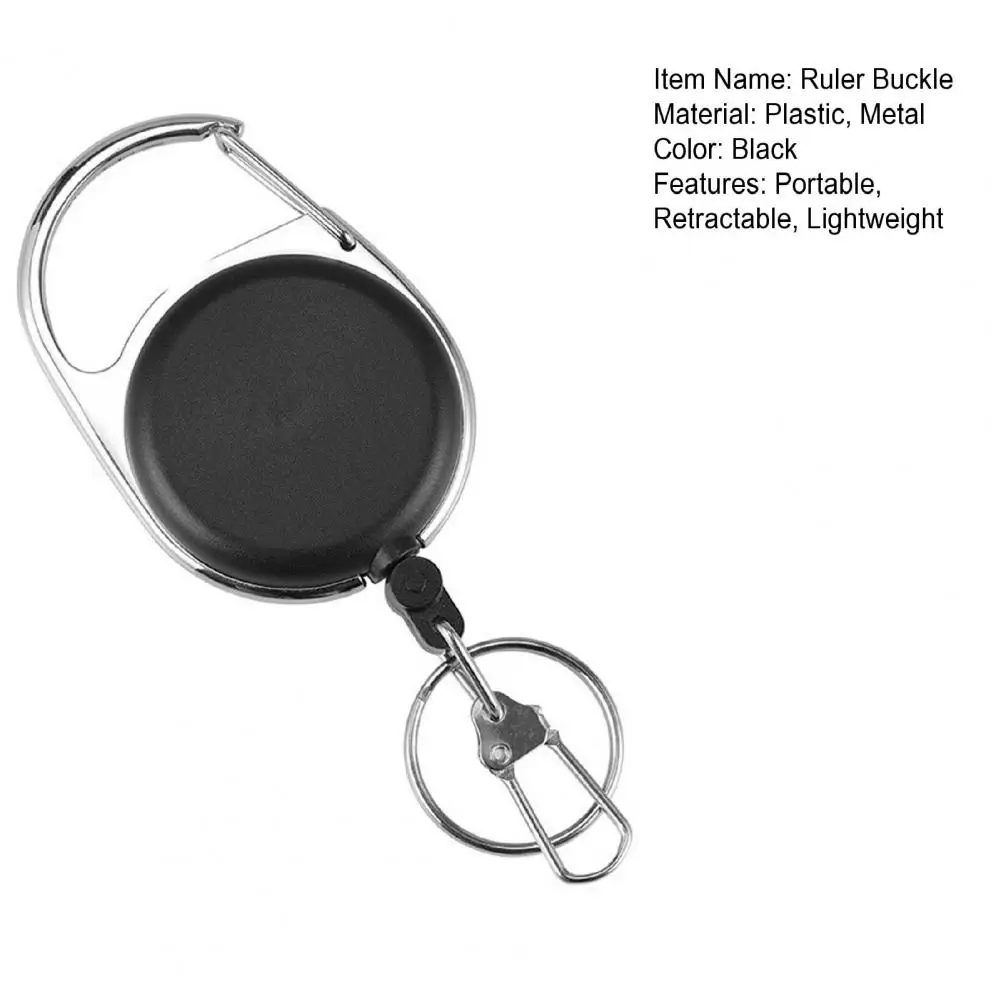 

Portable Ruler Buckle Key Ring Multifunctional Mini Telescopic Design Metal Key Chain Pull Ruler Buckle Outdoor Supplies