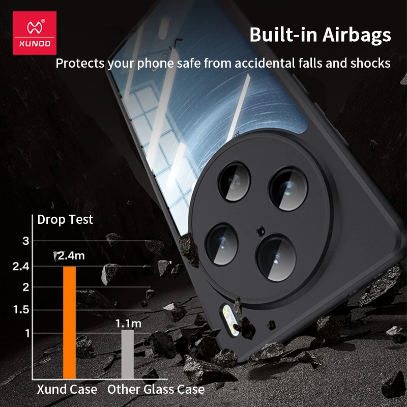 Xundd For VIVO X100 Pro X100 Magnetic Holder Case,Camera Full Protection Back Transparent Cover with Magnetic Folding Bracket