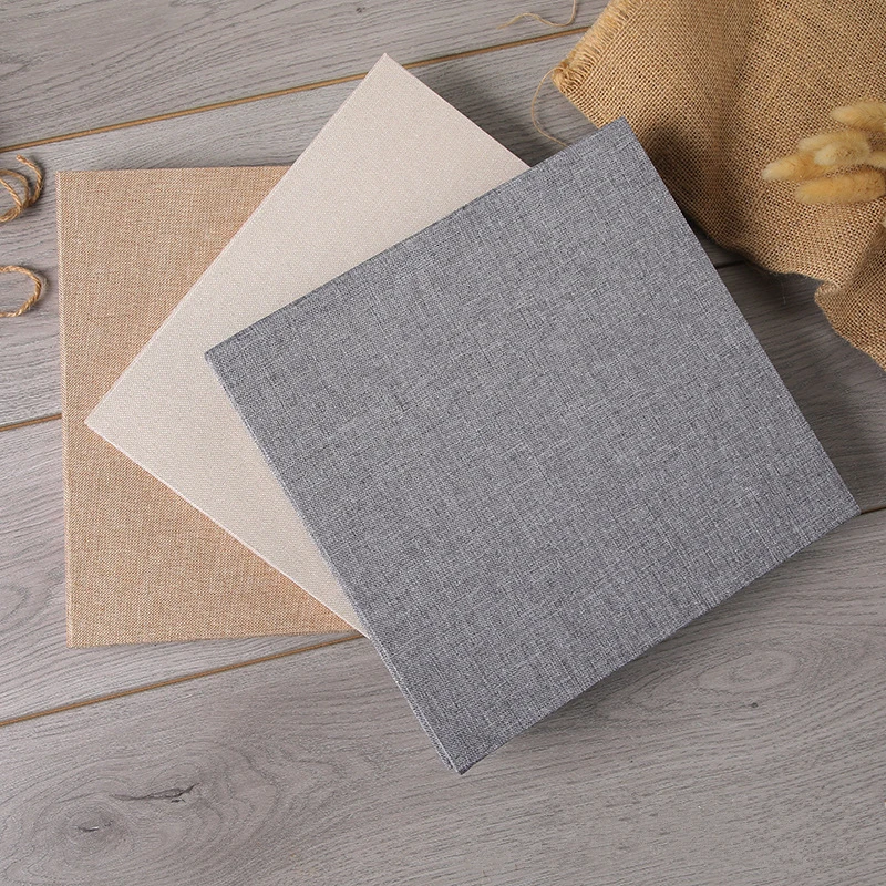 

16Inch linen Self-adhesive Film Loose-leaf Album Creative DIY Handmade Stamp Album Family Commemorative Baby Growth Scrapbooking