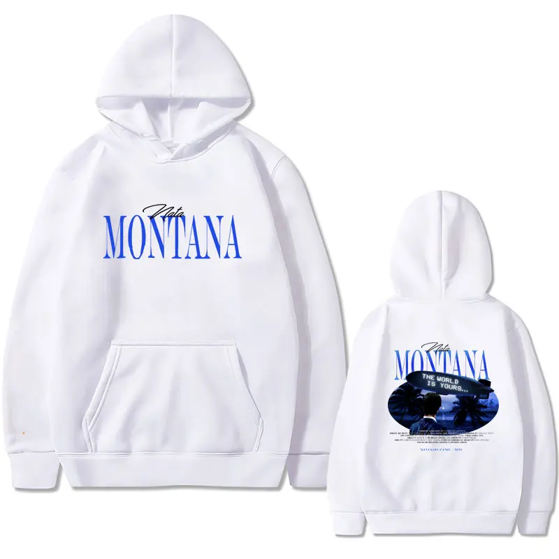 Natanael Cano Nata Montana The World Is Yours Graphic Print Hoodie Unisex Hip Hop Vintage Pullover Men Women Oversized Hoodies