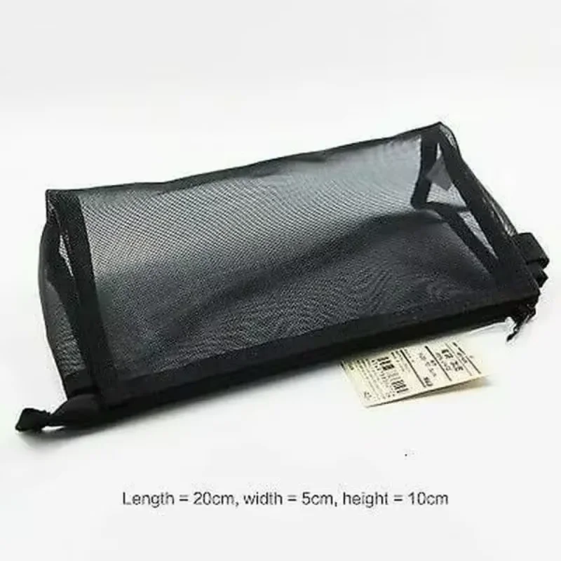 Transparent Mesh Pencil Case MUJIs Nylon Pencil Bag Large Capacity Creative Stationery Box Office Student Nylon Pen Box Bag 5