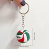 1pcs PVC Volleyball Keychain Anime Style Mini 3D Ball Key Ring Bag Charm Accessories Gift 2