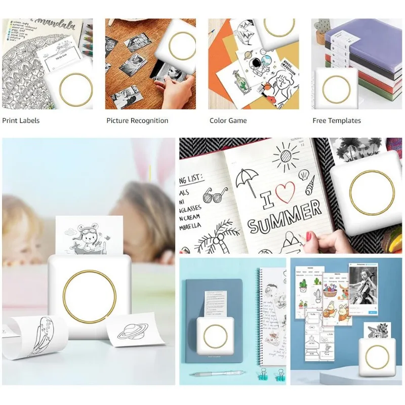 C20 Label Printers Impresora De Etiqueta Autoadhesivas Thermal Label Maker Printers Impresora De Fotos Photo Printer Portable