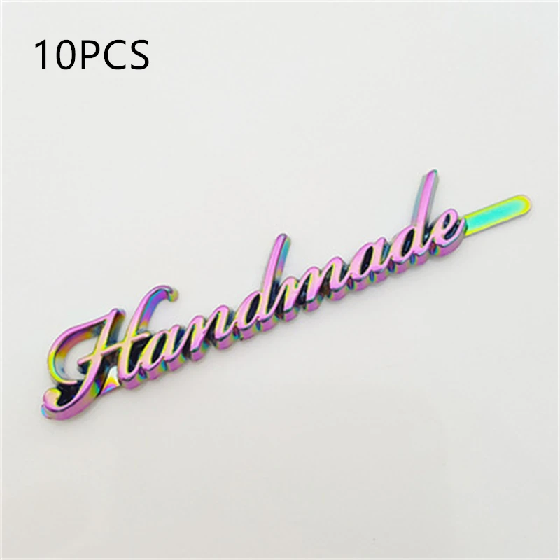 10 Pezzi Etichette In Metallo Fatte A Mano Con Lettere Per Jeans