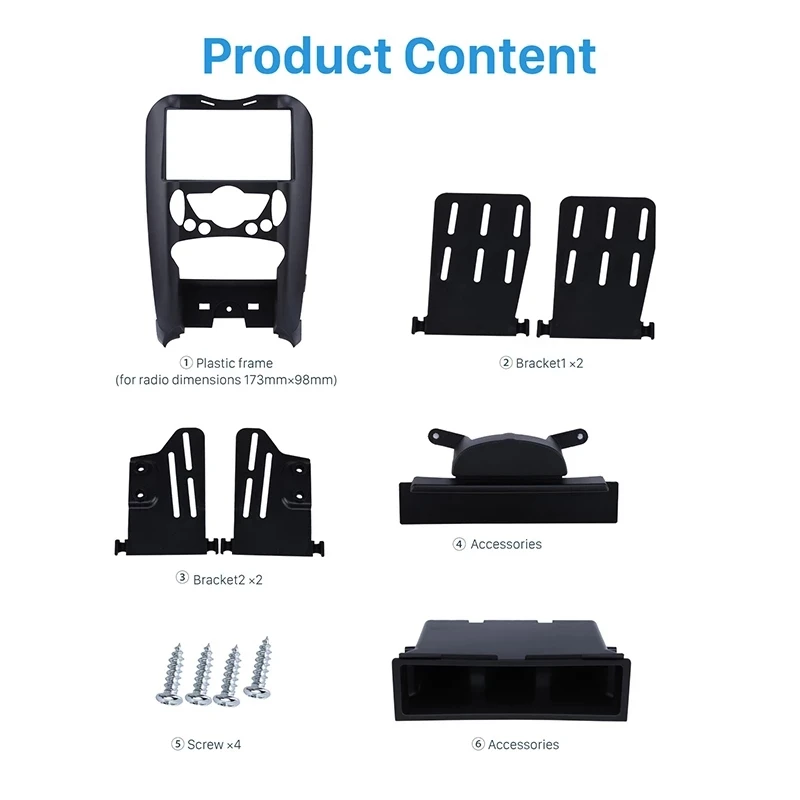 

2 Din Car Radio DVD Player Fascia Frame for-BMW Mini Cooper R55 R56 R57 Trim Panel Installation Kit