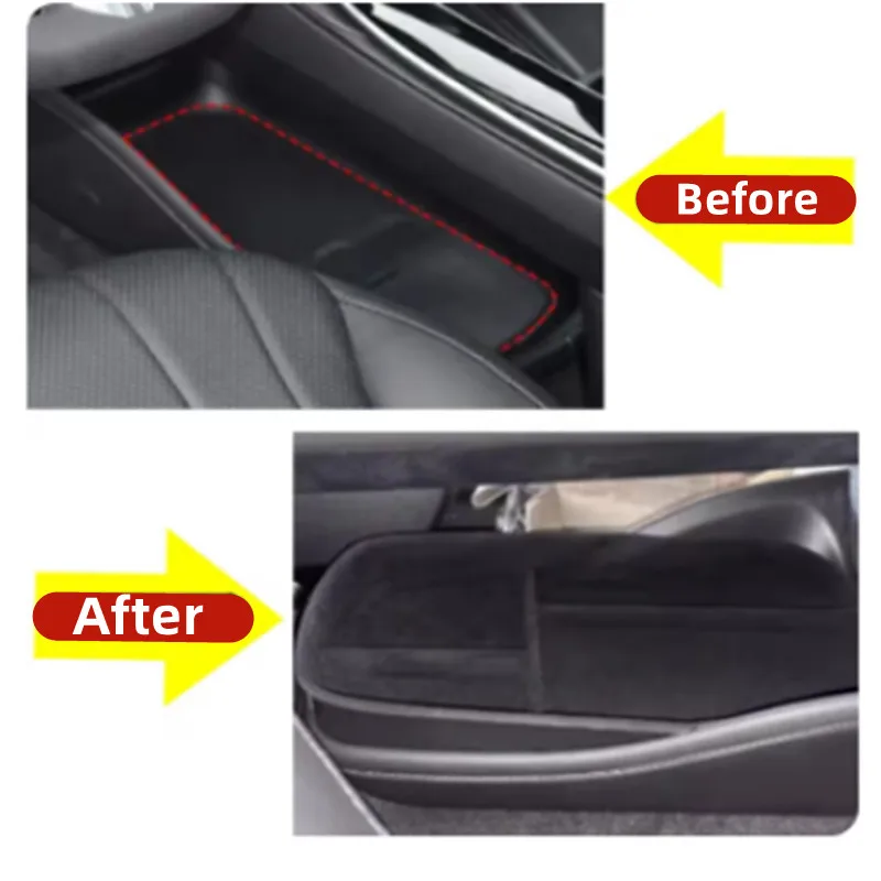 Voor Mercedes Voor Benz AMG EQS EQE 350 450 2022 2023 2024 Auto Organizer Box Armsteun Opslag Middenconsole Diversen Lade Centrale Armsteunkast(Flocking