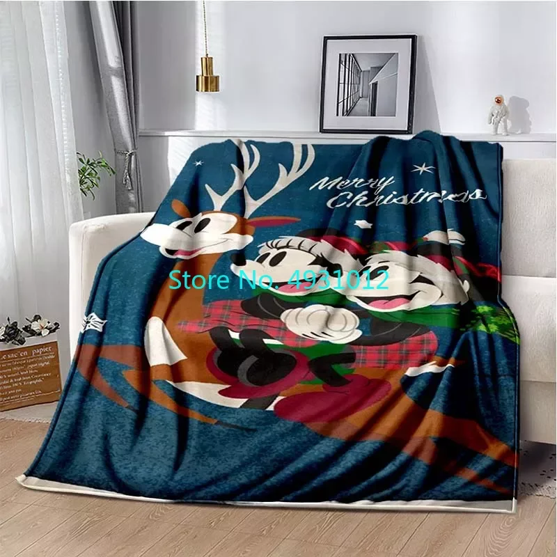

Мягкое плюшевое одеяло для сна с Микки и Минни, 70x100 см, мягкие фланелевые одеяла 3D из шерпы ягненка, детский подарок, Диванный диван для спальни