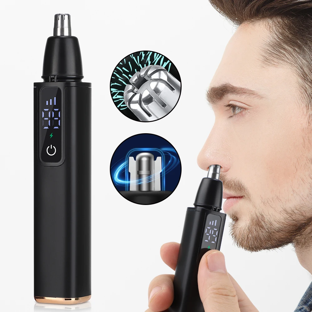 Electric Nose Hair Clipper Automatic Shaving Hair Trimmer Face Hair Cleaning Unisex Professional Washable Safe Trimmer