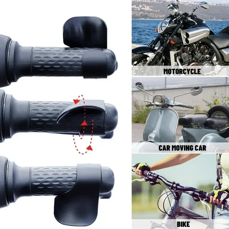 Motorcycle Throttle Assistant Handle Grip Control ABS Black