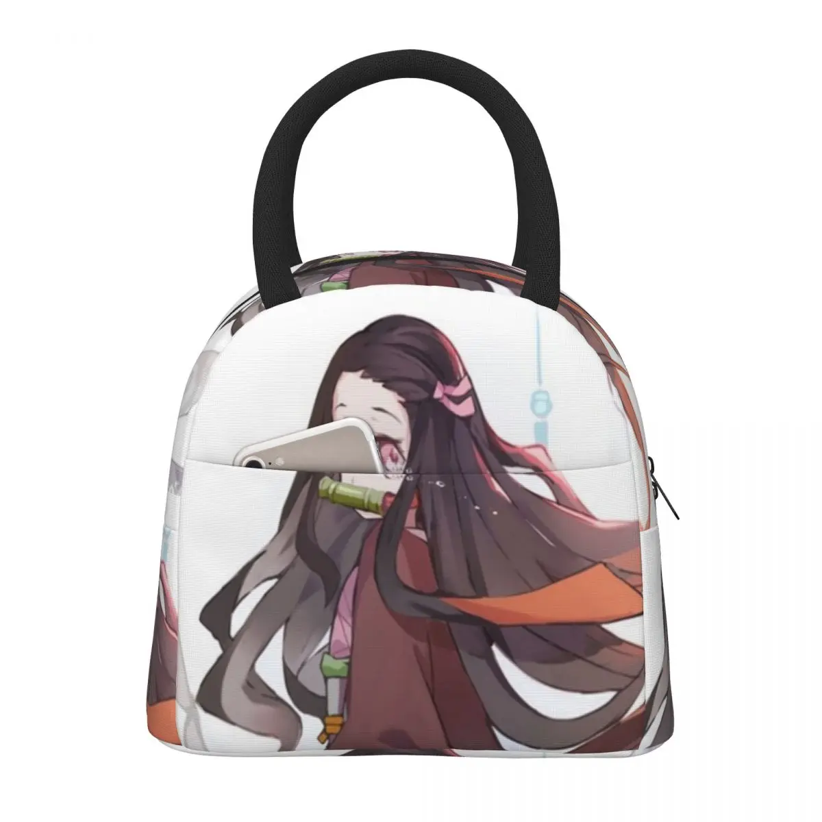 Chibi Nezuko Demon Slayer Lunch Bag For Unisex Lunch Box Travel