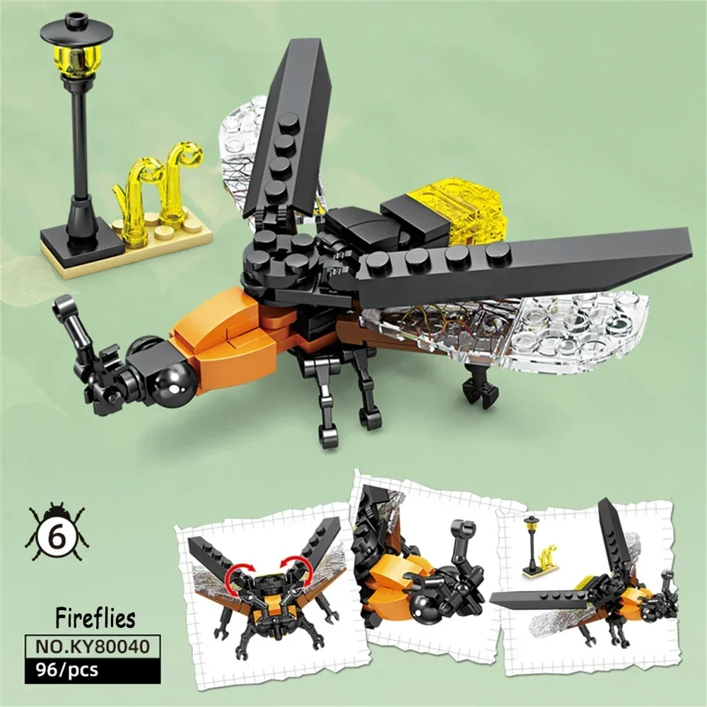 Ladybug Insects Building Blocks Toys Set - Long-Lasting Play for Kids, Great Collectible Models Dragonfly Mantis Housefly & More 5