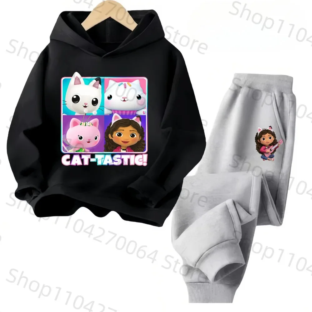 2024 Hoodie Toddler Girls Gabby Dollhouse Clothes Hoodies Pants 2Pcs Sets Cute Children Costume Kids Tracksuits Kids Gabby Cats 3
