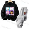 2024 Hoodie Toddler Girls Gabby Dollhouse Clothes Hoodies Pants 2Pcs Sets Cute Children Costume Kids Tracksuits Kids Gabby Cats 3