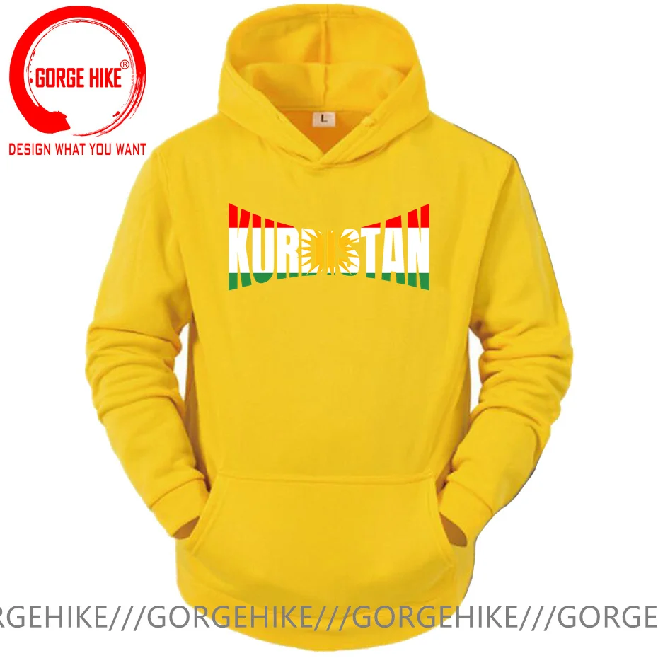 Sweat à Capuche Kurdistan – Avec Drapeau Kurde – Pour Montrer Sa Fierté – Coupe Classique Et Confortable