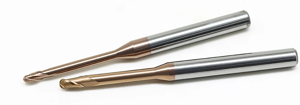 YZH HRC60 Rillenkugelfräser mit Mikrodurchmesser, CNC, langer Hals, lange Ausfallweite R0.1 R0.15 R0.2 R0.3 R0.4 R0.5 R0.75 R1 R1.5 – Detail 3