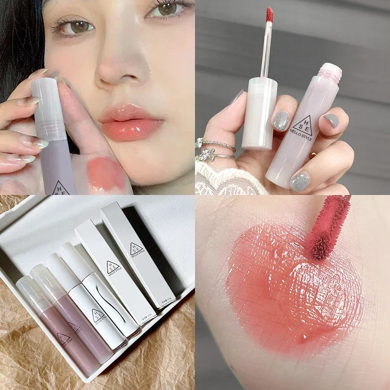 Mirror Glass Lipstick Cosmetic Matte Velvet Lip Gloss Waterproof Lip Mud Lasting Women Jelly Rose Korean Tint Glaze Makeup
