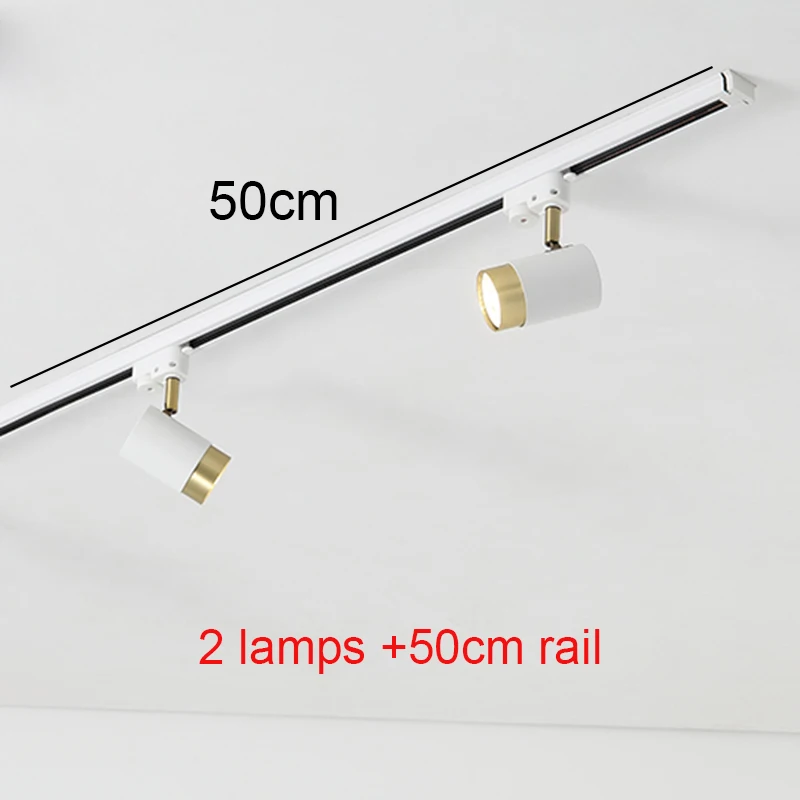 Full Set Led Track Light Fixture Rail 110-220V COB Ceiling Track Lamp Spot Lighting For Clothing Shop Living Room Ceiling Lights