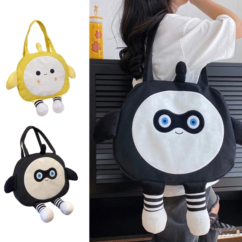 

Мультяшные холщовые женские сумки, вместительная сумка через плечо