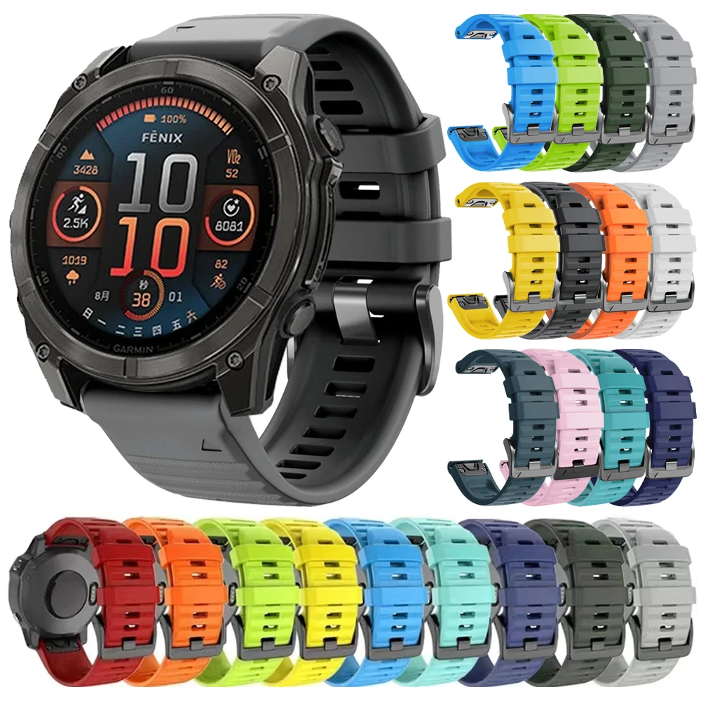 Durable Sports Watch Band with Quickfit Rubber Strap - 26/22mm