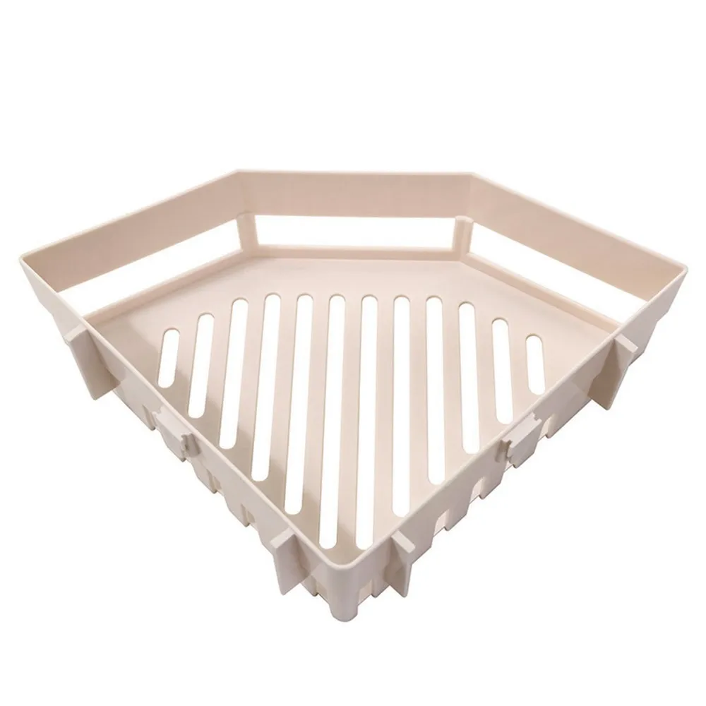 Traceless Plastic Bathroom Kitchen Storage Rack Organizer Creative Bathroom Hollow Corner Shelf Shampoo Holder Home Accessories bathroom shelf bathroom shelf rack bathroom storage rack