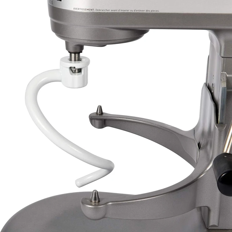 Coated Dough Hook Attachment for KitchenAid Stand Mixer Bowl, Spiral Coated Metal Dough Hook for KV25 Series