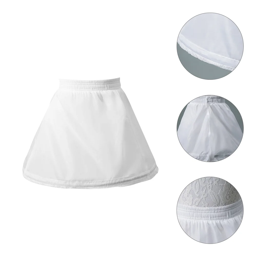 Elastic Children's Panniers Flower Girl Crinoline Skirt Polyester Lolita Pettiskirt