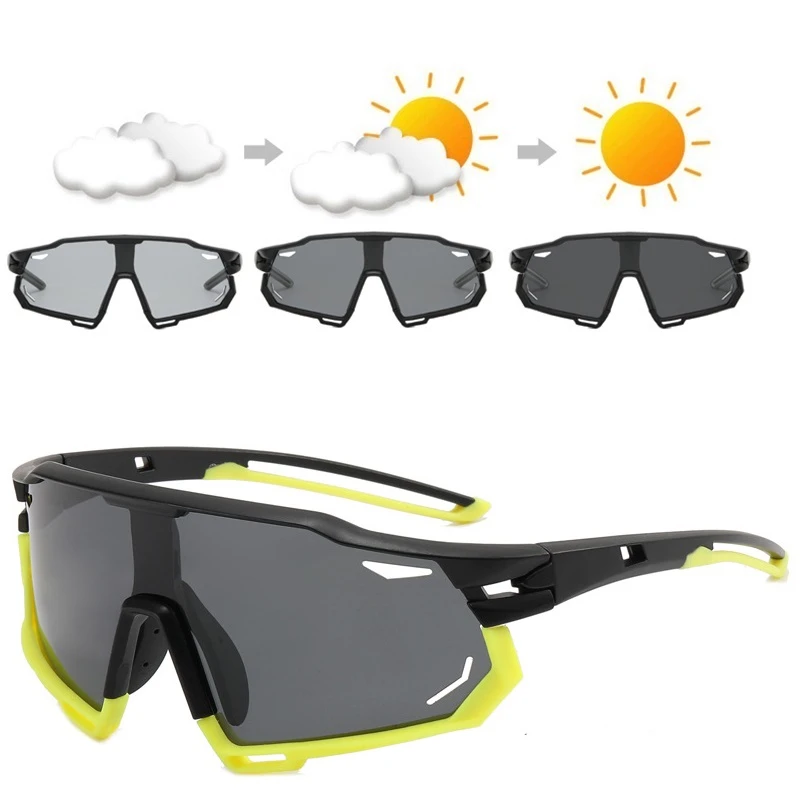 

Photochromic Sports Glasses Men's and Women's Polarized Bike Eyewear Mountain MTB Cycling UV400 Sunglasses Bicycle Road Goggles