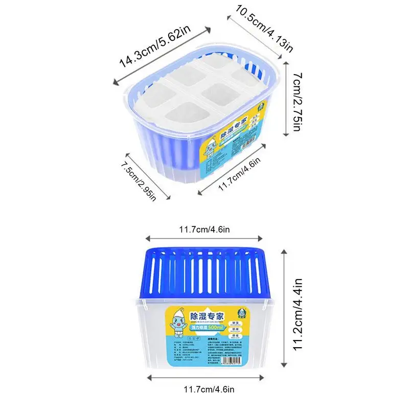 Moisture Absorber Bag Moisture Absorbing Bag Moisture Absorber Air Dehumidifier Clothes Dehumidifier 500ml Moisture Absorber Box Reusable Moisture Remover