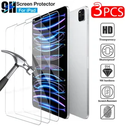 3PCS Tempered Glass for iPad 5th 6th 7th 8th 9th Screen Protector for iPad 11 Pro Air 4 5 Protective Glass 9.7 10.2 10.9 11 inch
