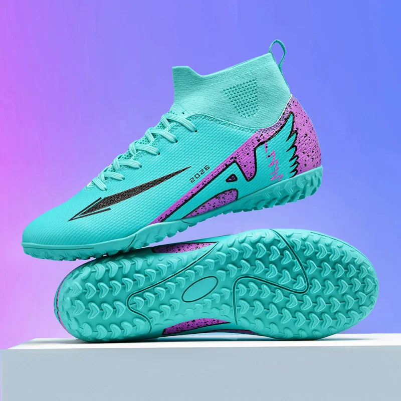 Men's High-Quality Ultralight Football Boots - High Ankle Non-Slip Sports Shoes