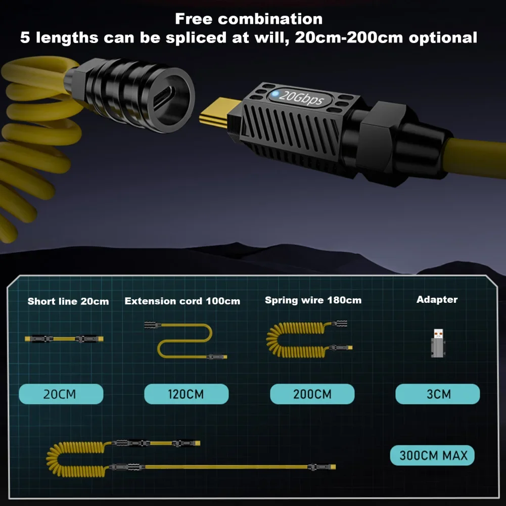 High-Speed 140W Power Delivery USB-C Cable with Data & 8K Audio Video Support