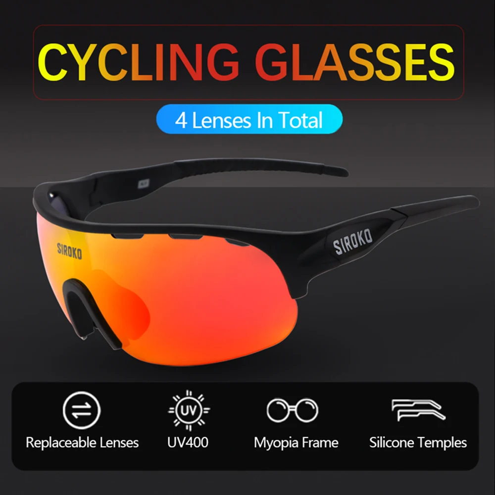 Siroko gafas de polarizadas para ciclismo para mujer, lentes deportivas para bicicleta de montaña y carretera| | - AliExpress