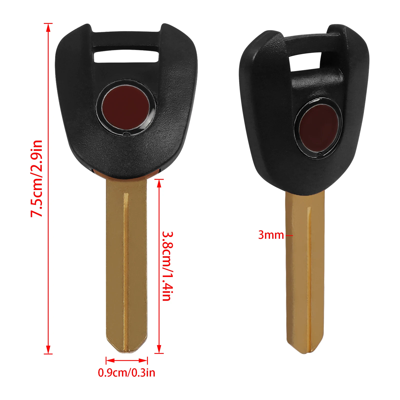 1/2/3PCS Motorcycle Accessories Blank Key Uncut Blade Keys For Honda CB600 CB800 CB1300 CBR600RR CBR900RR CBR1000RR CBR954RR