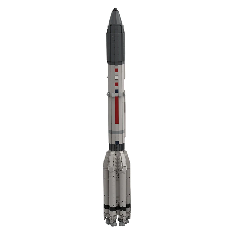 Moc Proton M Rocket Building Blocks 1:110 Saturn V Scale Heavy Launch Vehicle Rocket Artificial Universe Bricks Gifts Juguetes
