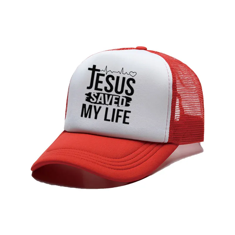 

Summer Hat Jesus Saved My Life Printed baseball cap I Belong To Jesus caps men Cotton Christ Religion Christian Faith hats caps