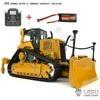 LESU 1/14 Metal RC Bulldozer Aoue DT60 Hydraulic Remote Controlled Tracked Truck Painted Yellow Toys for Adult Th21454-Smt3 1
