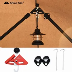 Shine Trip Pyramid Tent Circle Thimbles Outdoor A-frame Aluminum Alloy  Support Trap Tent Accessories
