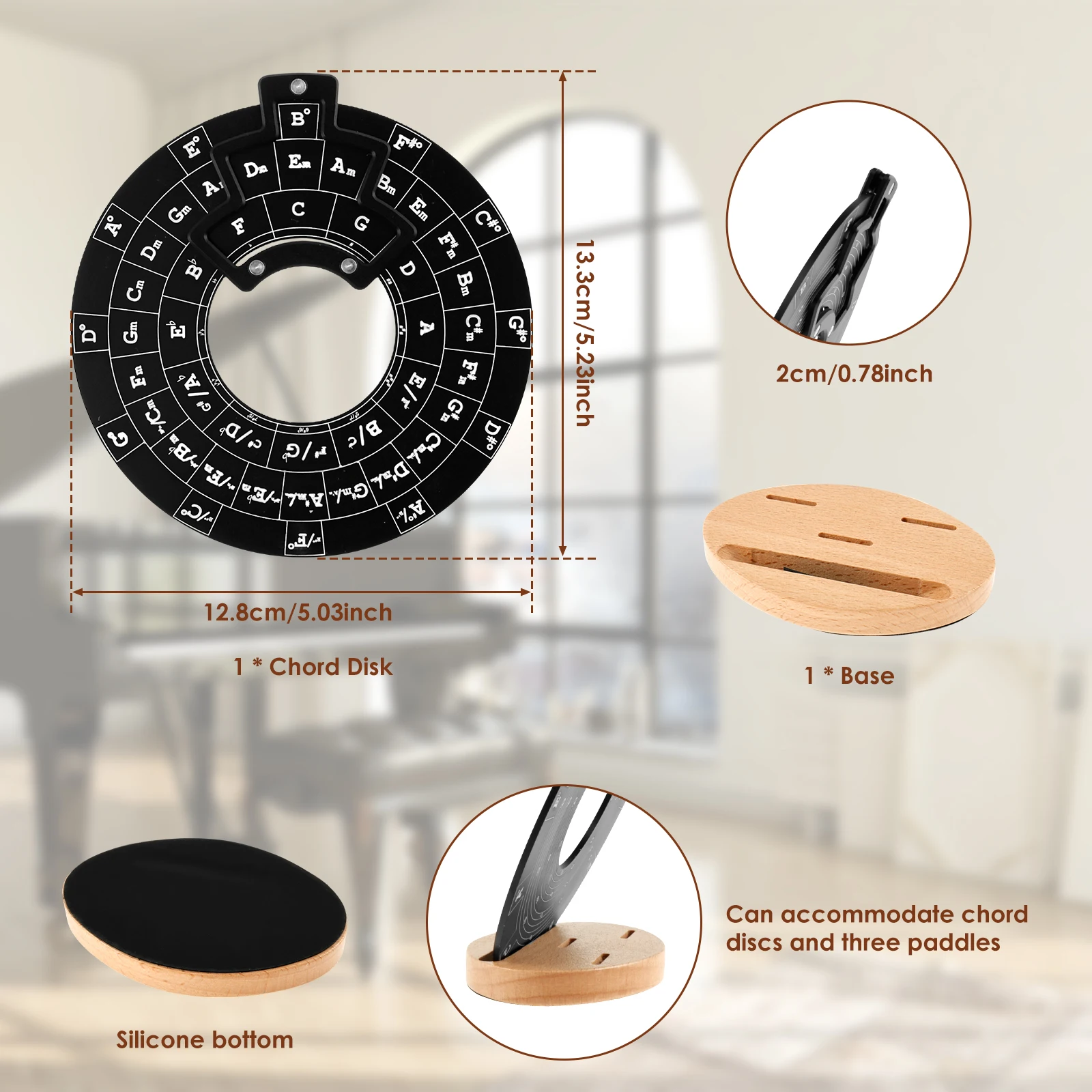 Cerchio di quinti Ruota Strumenti per accordi in legno Ruota circolare  Espandi la tua capacità di gioco Scrittura di canzoni ed esplorazione  musicale Must Have - AliExpress, image size:1600x1600