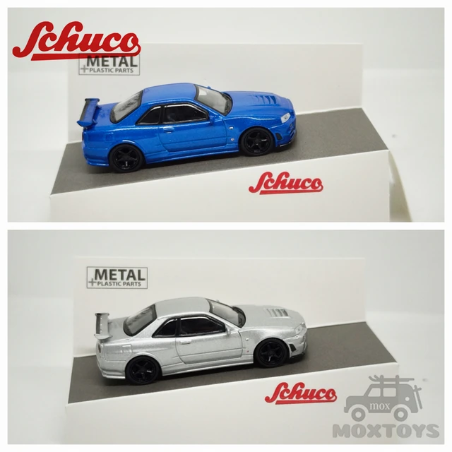 Schuco-nismo r34 GT-R z-tuneダイキャストモデルカー、1:64
