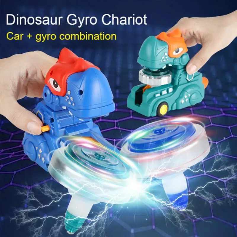 Luminous Spinning Top Launcher Battle Combination Toy Dinosaur
