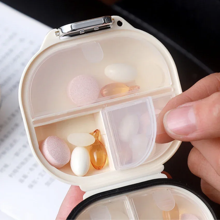 Alwafore Portable Pill Box Lightweight 7 Days Medicine Pill Organizer Sealed Storage Box Mini Pill Box  Storage Organizer