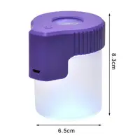 Sealed Storage Jar with Magnifying Glass Rechargeable Light Storage Container Rechargeable Led Glass Jar with Airtight Seal 1
