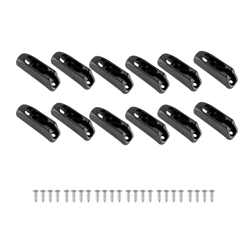 

12Pcs Nylon Jam Cleat Self-Lock Rope Cord Tensioner For Outdoor Safety Canoeing Kayak Surfing Boat Accessories