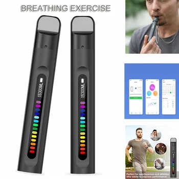 Dispositivo per esercizi di respirazione con tester respiratorio per allenatore di respirazione intelligente con app per il monitoraggio dell'alito per rafforzare i muscoli della respirazione