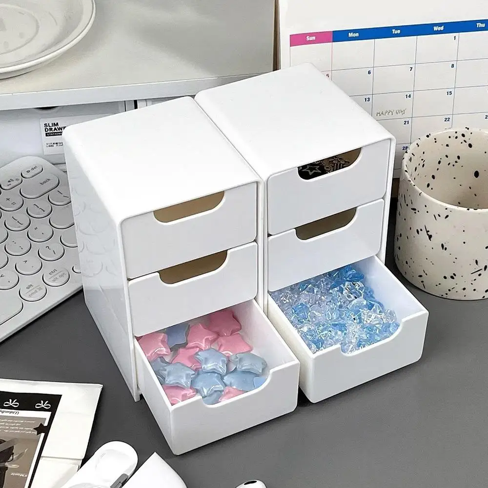 Mini 3-Tier Drawer Organizer for Desk Office Supplies Jewelry Cosmetics Storage Stationery Organizer pen holder stationery organizer stationery storage box