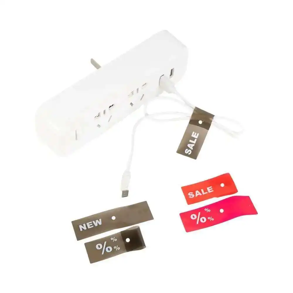 Kleiderbügel Snap Clip Vinyl Verkaufslabel, Fashion Store Haken Rabatt Preisschild Flexible Kunststoffflagge Schuhtasche Neu eingetroffenes Schild – Detail 6