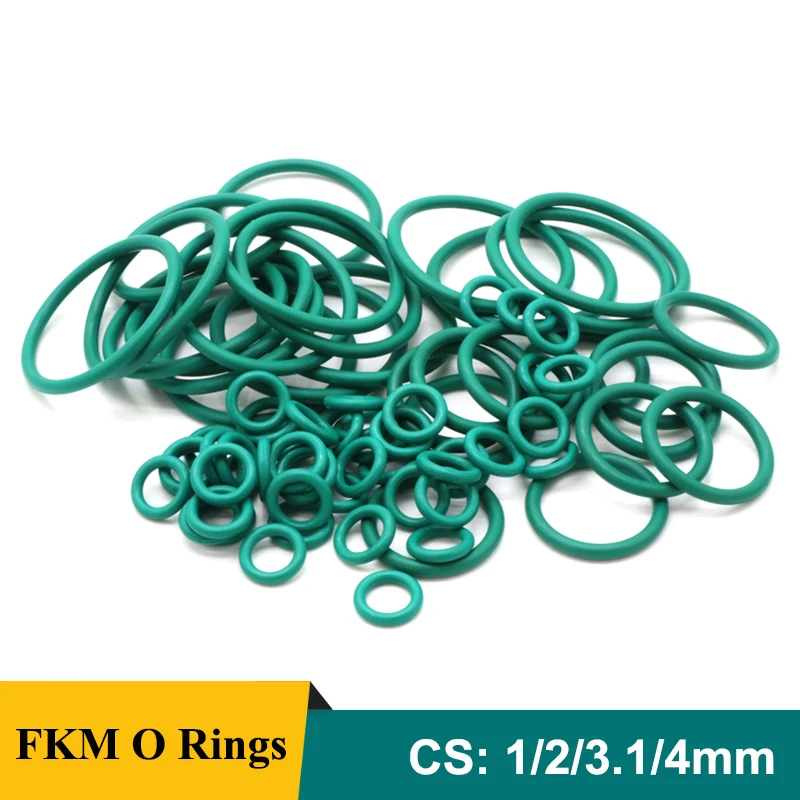 

10pcs FKM O Ring CS 1/2/3.1/4mm OD 5-70mm Insulation Oil High Temperature Resistance Fluorine Rubber FKM O-Ring Seal Gasket